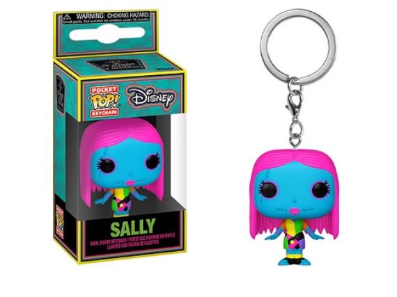 Black Light The Nightmare Before Christmas Sally Keychain